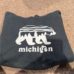 Gildan Dark Gray Michigan Bear Sweatshirt
